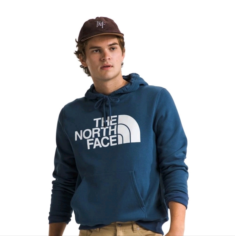 The North Face Men's Hoodie with White Logo Size L